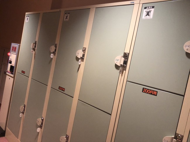 大きなロッカー完備でとても助かりました