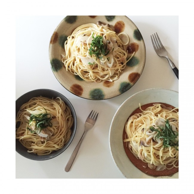 バター醤油が香るパスタ。残った冷蔵庫野菜で、さっと！