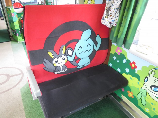 座席はこんな感じ。まさに夢のポケモンの世界!