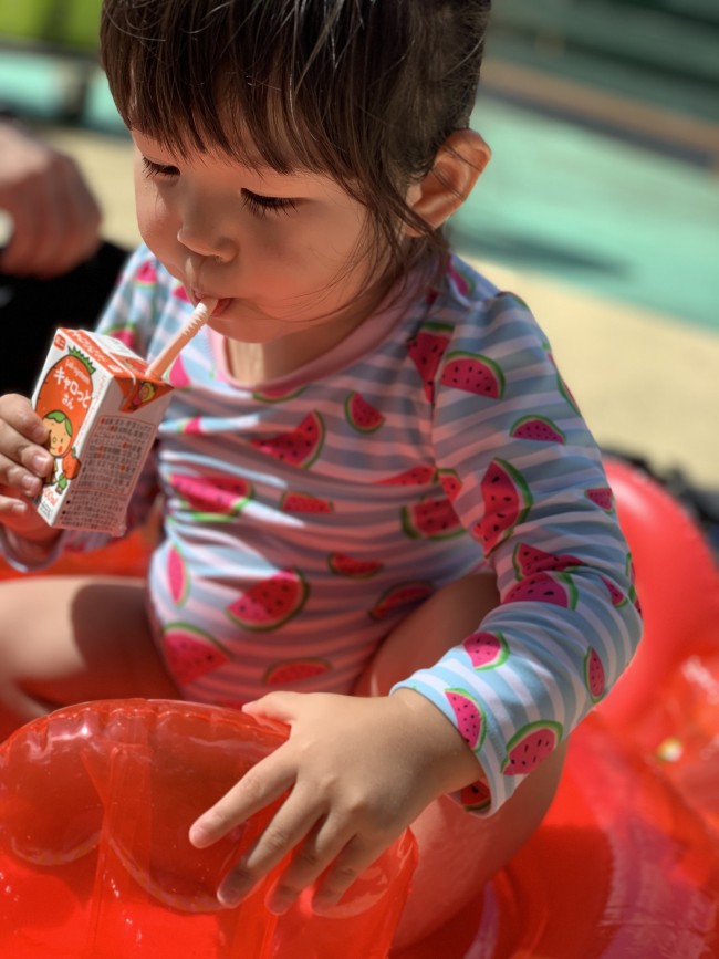 最初はすこし怖がりましたが、すぐに慣れて楽しそう♡ 4時間たっぷり滞在しました