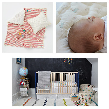 ベッドだけでなく、ソファーに敷いたり、プレイマットとしても使えそうな可愛いブランケット。ラインナップが豊富!