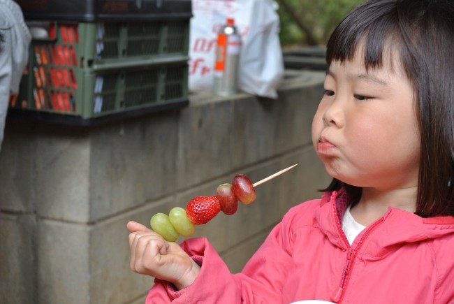 食べやすく、手も汚れないので何でも串刺しがおすすめ