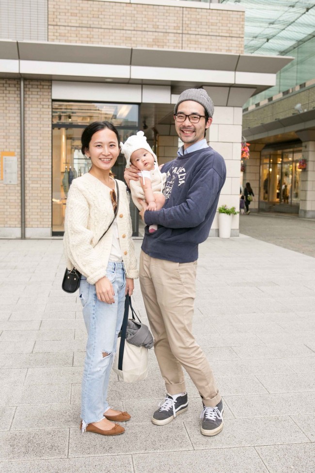 北峰仁さん、怜さん、百ちゃん（0歳）