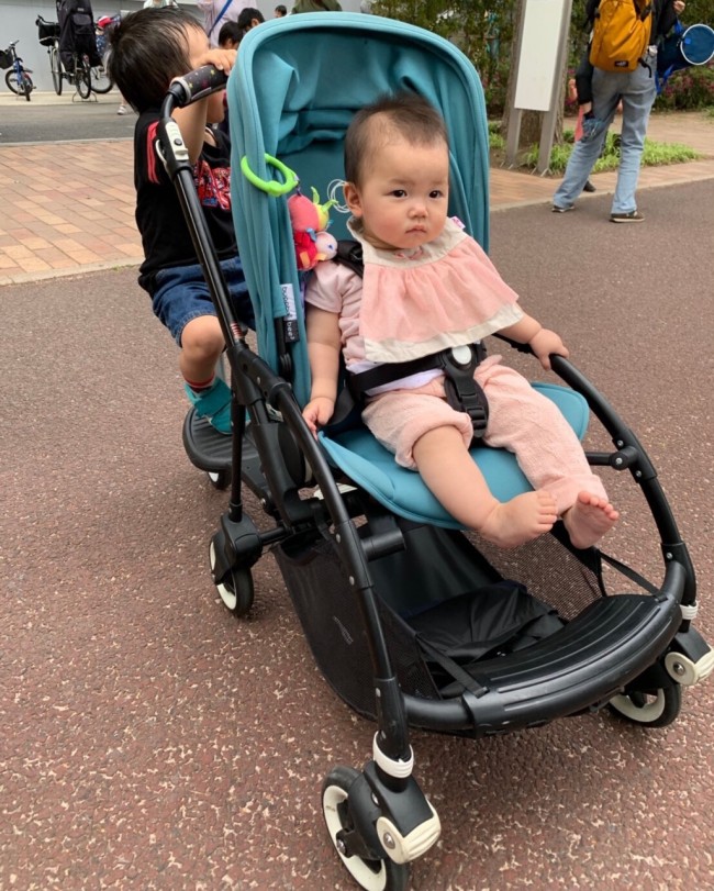 ホイールボードが必須な2歳差兄妹。ふたりでバガブー愛用中です♡