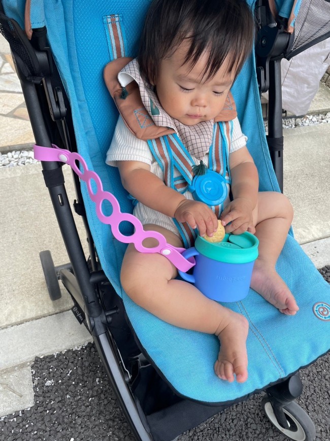 底蓋+スナックカップ蓋+ストラップで、おでかけ時は万全!