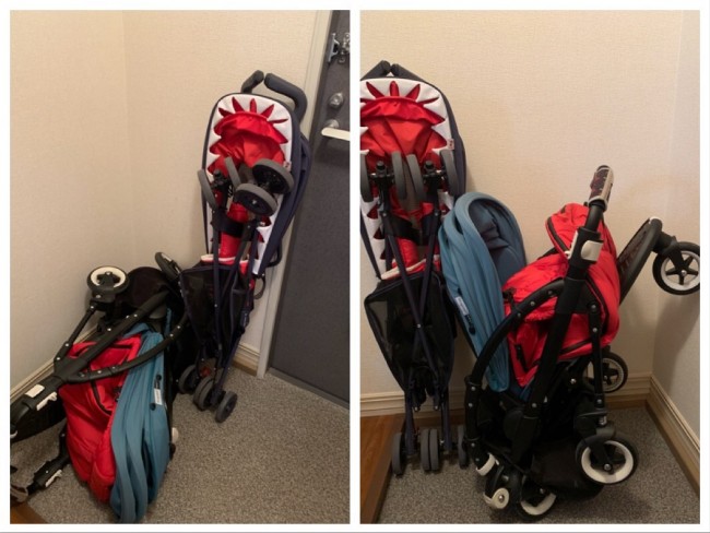 これまでは横にしておいていたバガブー。とても幅をとっていました