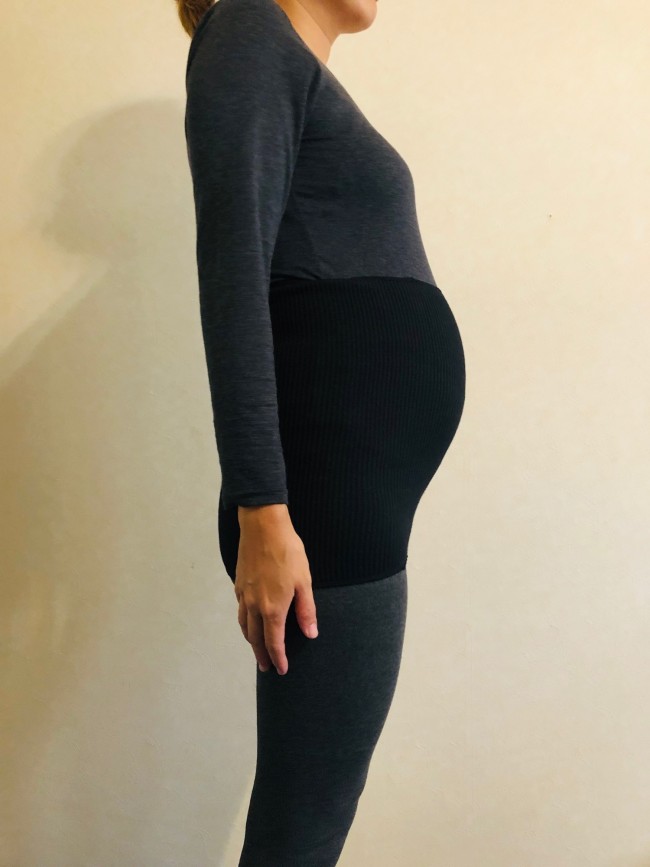 妊娠6ヶ月の頃。いつものボトムはそろそろ厳しくなってきた時期